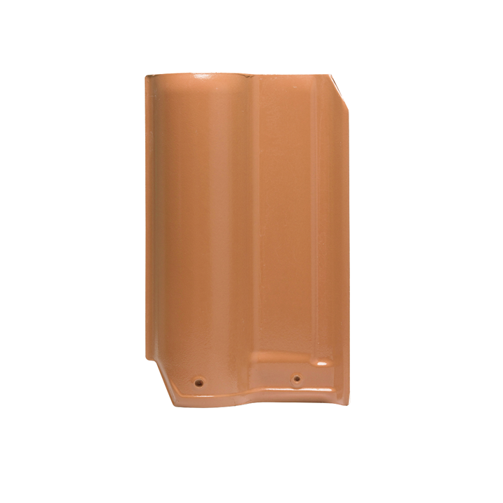 Telha cerâmica esmaltada da linha Wave em acabamento Pinhão, 26,2 x 41,5 cm, da Ourogres
